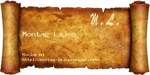Montag Lajos névjegykártya